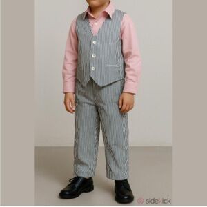 IZOD 3 Piece Pink & Pinstripe Set Boys (Sz 4)